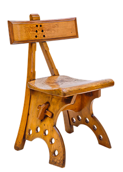 Antique Wooden Chair Isolated