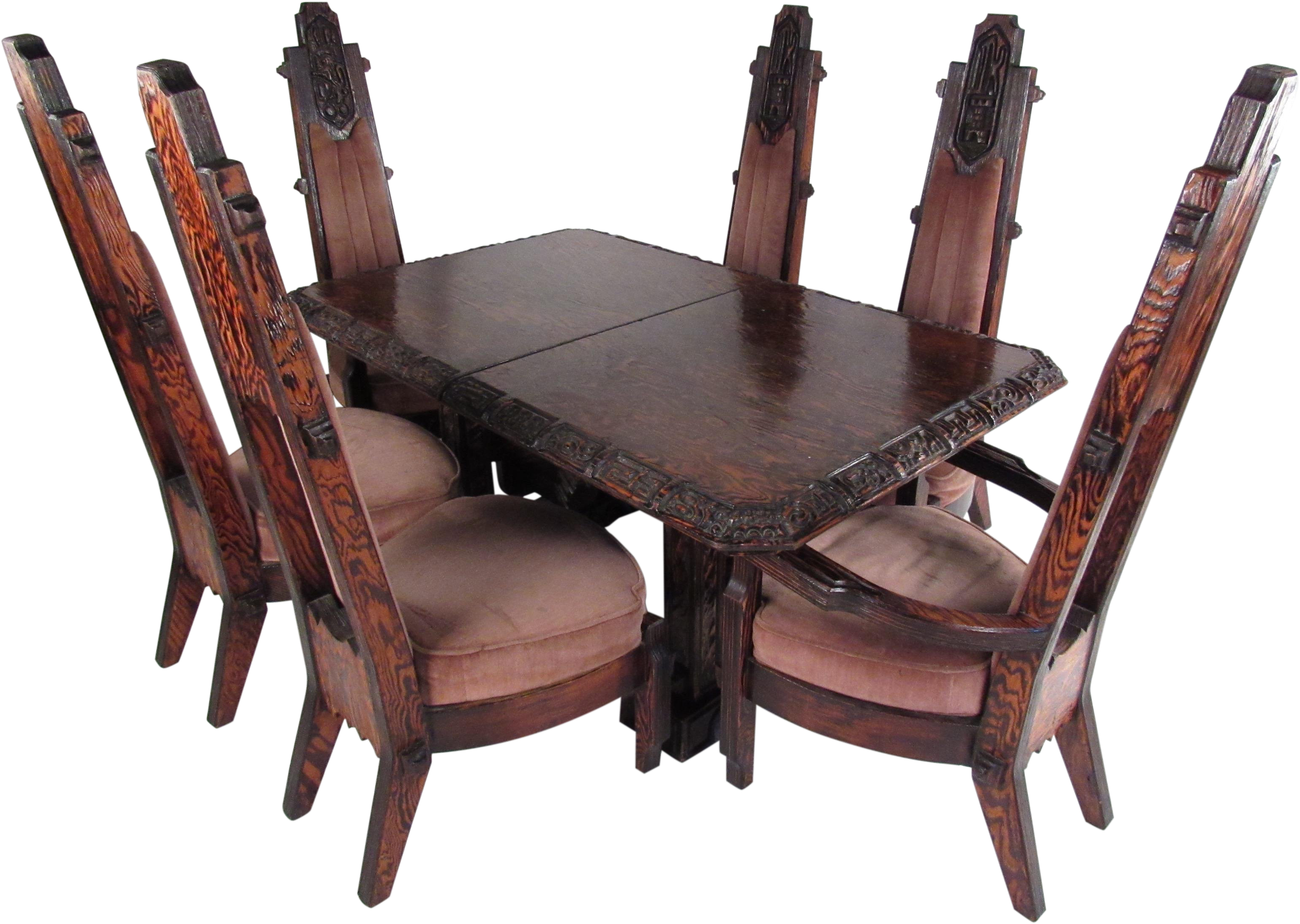 Antique Wooden Dining Setwith Carvings