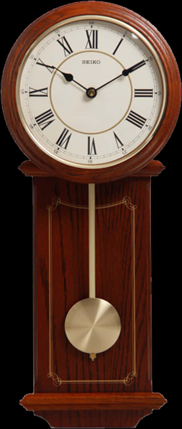 Antique Wooden Pendulum Clock