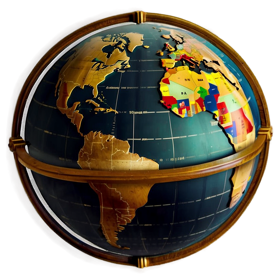 Antique World Globe Ball Png Dqt63