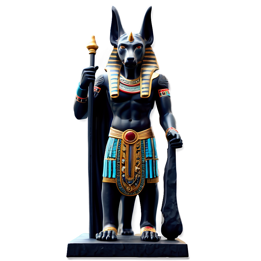 Anubis Deity Statue Png Vva