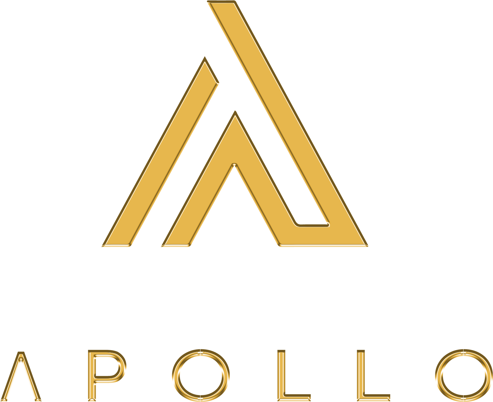 Apollo Logo Goldon Teal Background