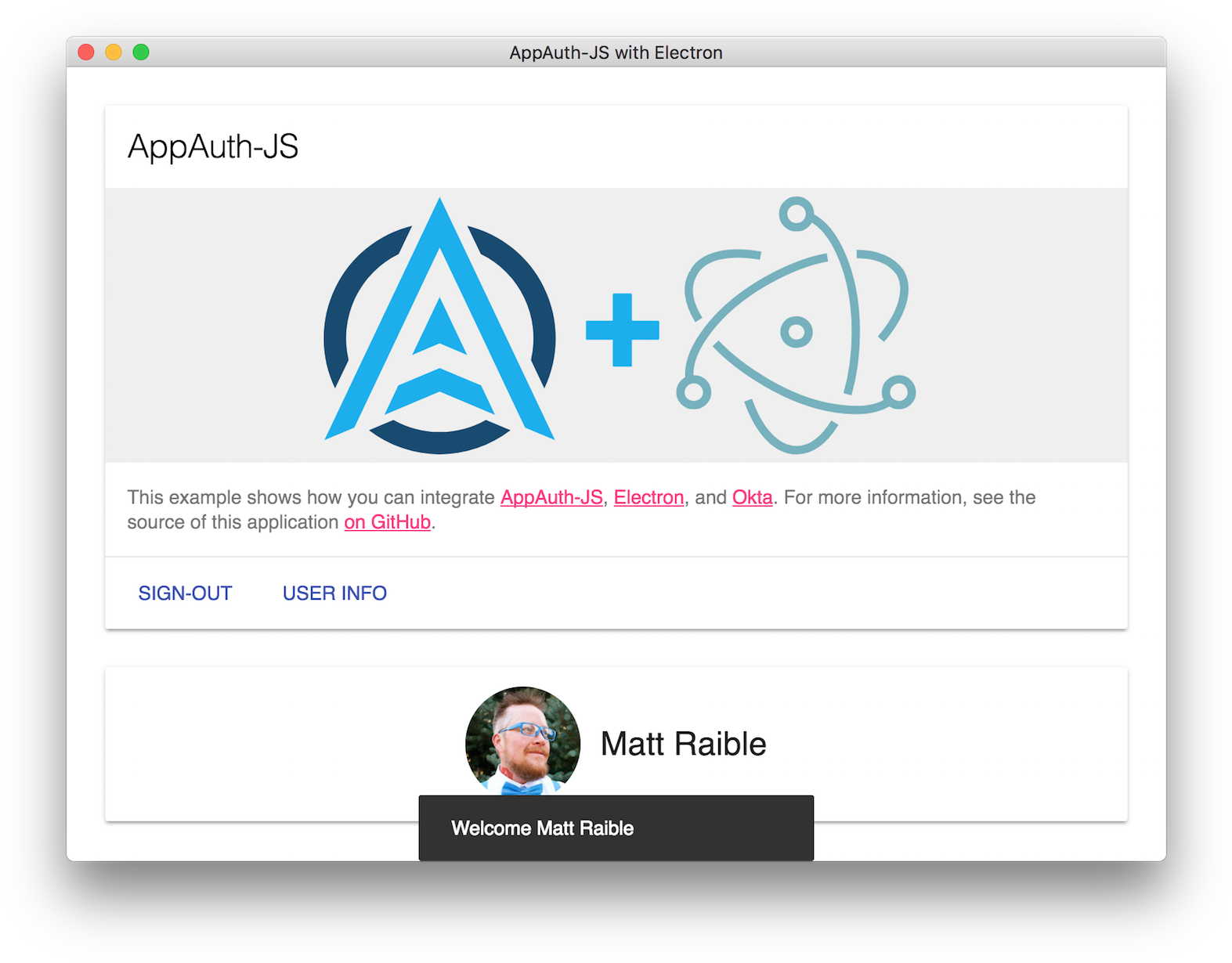 App Auth J S Electron Integration Screenshot