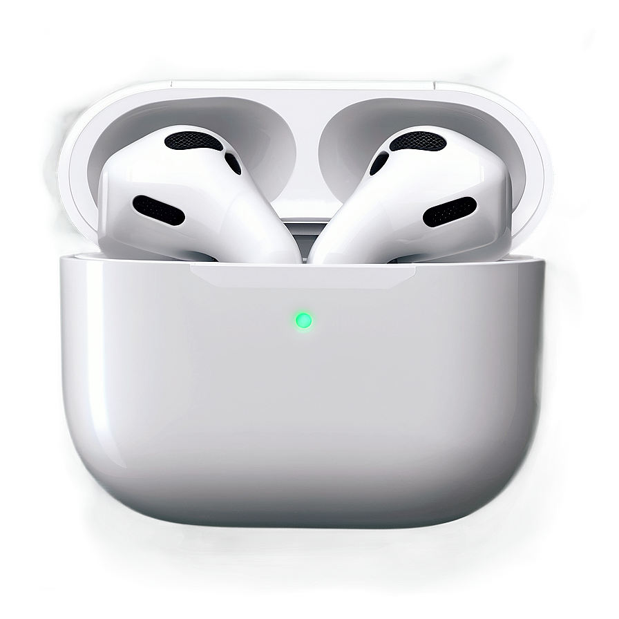 Apple Airpods In Open Case Image Png Dym58