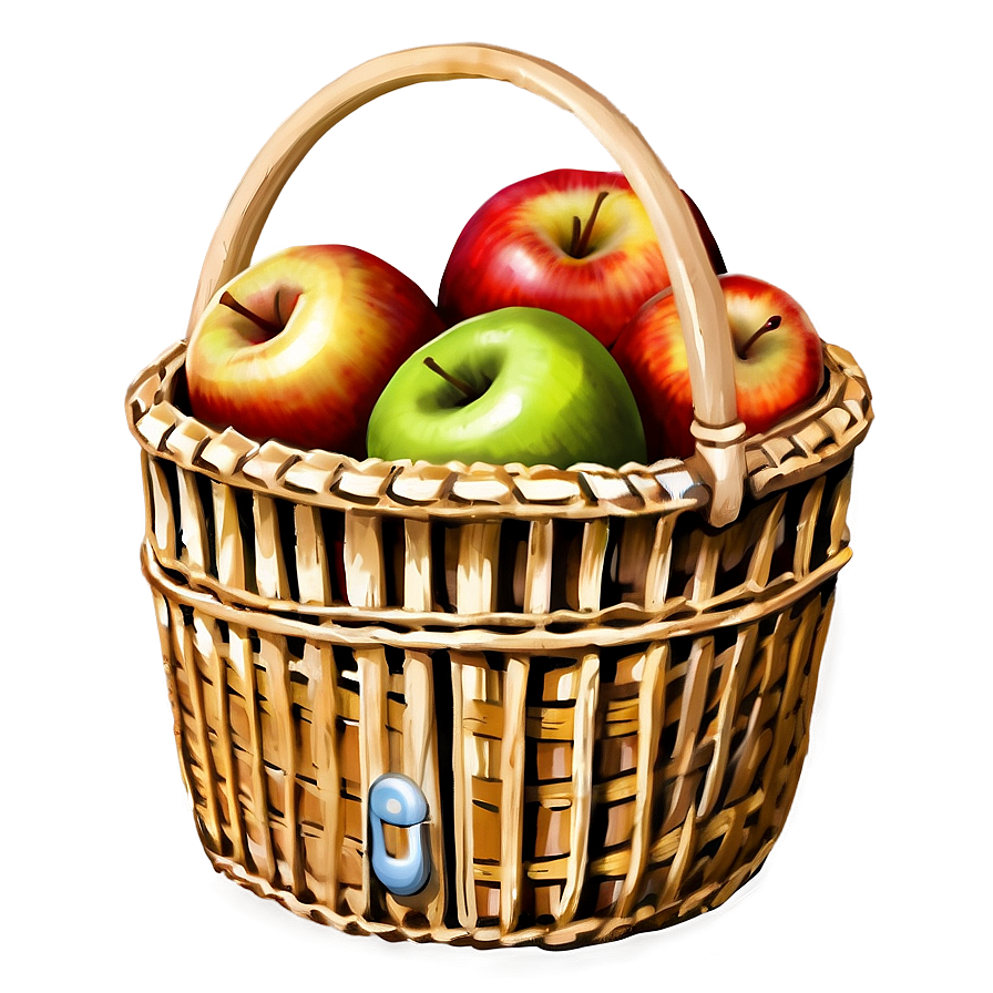 Apple Basket Png 04292024