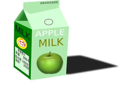 Apple Flavored Milk Carton