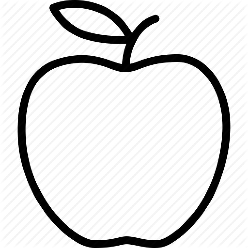 Apple Icon Simple Outline