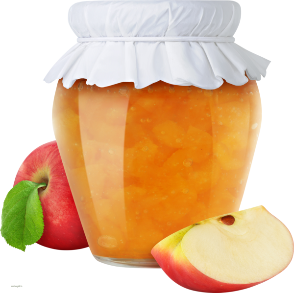 Apple Jam Jarwith Fresh Fruits.png