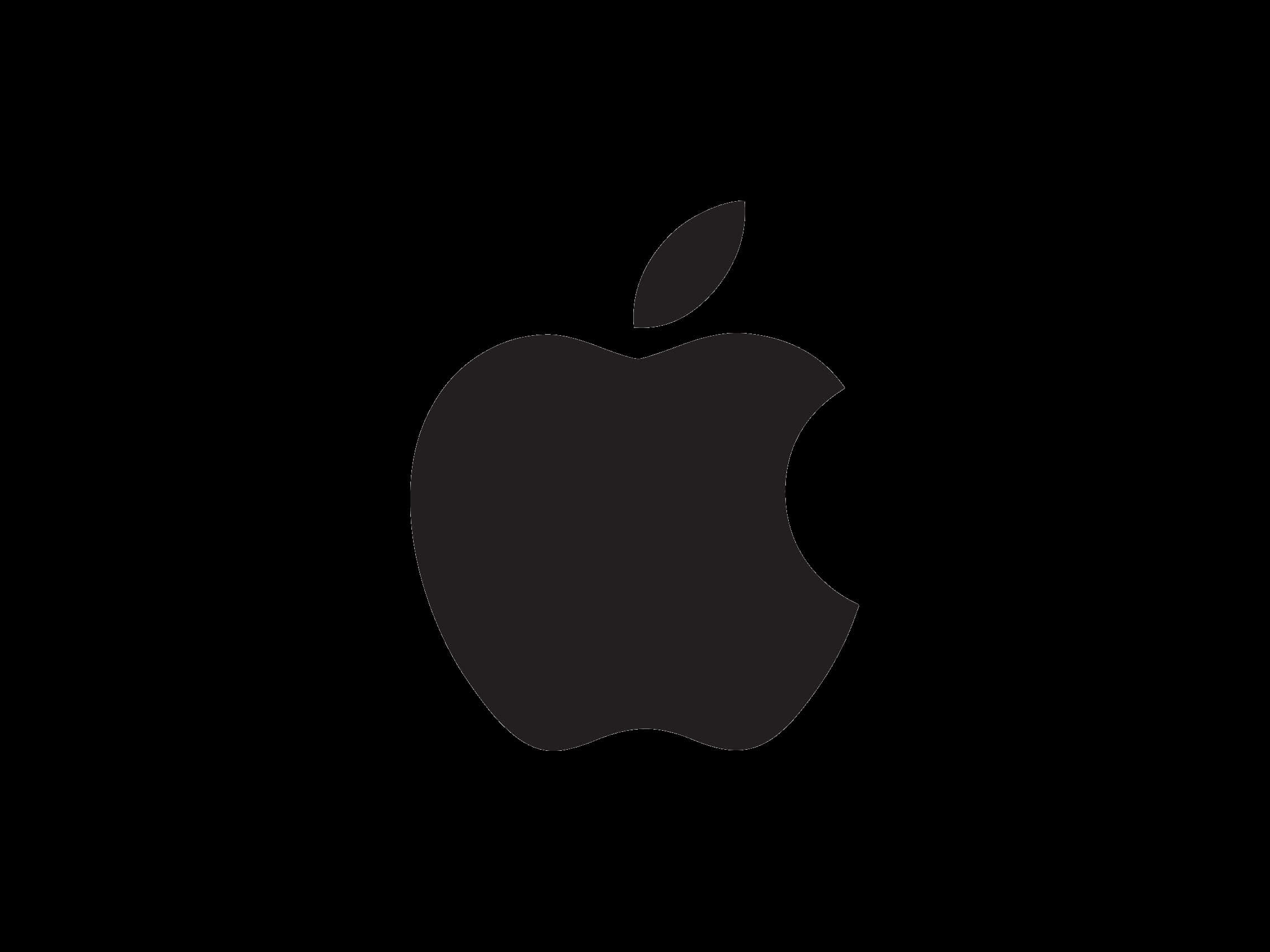 Apple Logo Black Background