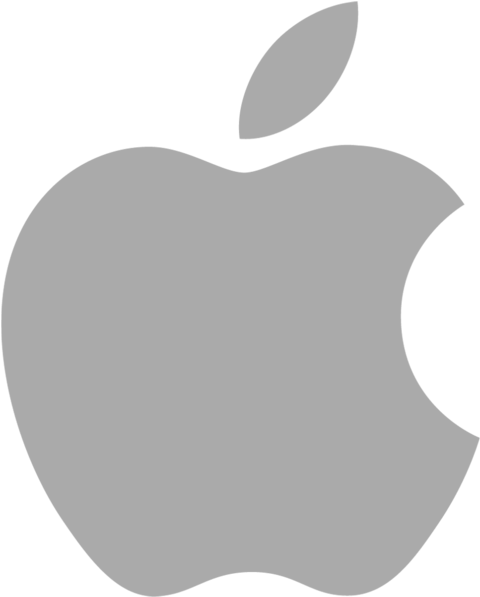 Apple Logo Blue Background