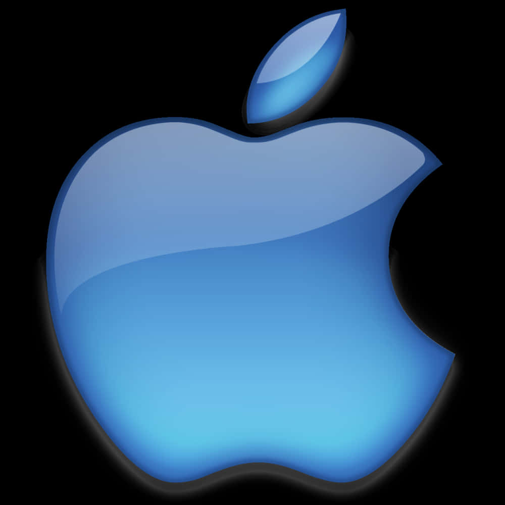 Apple Logo Blue Glow