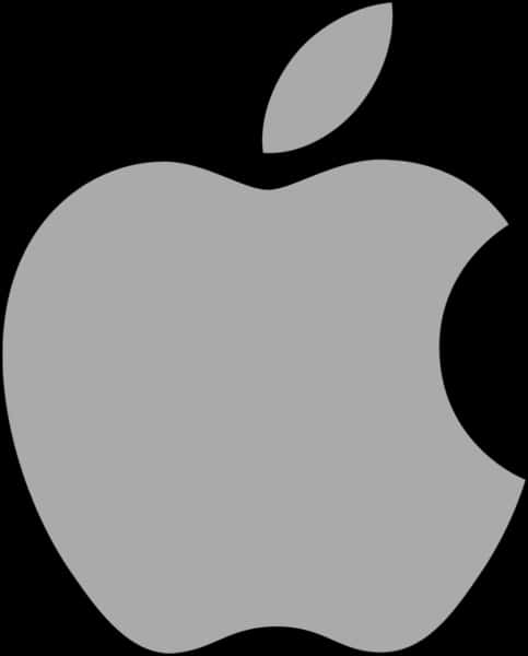 Apple Logo Gray Silhouette