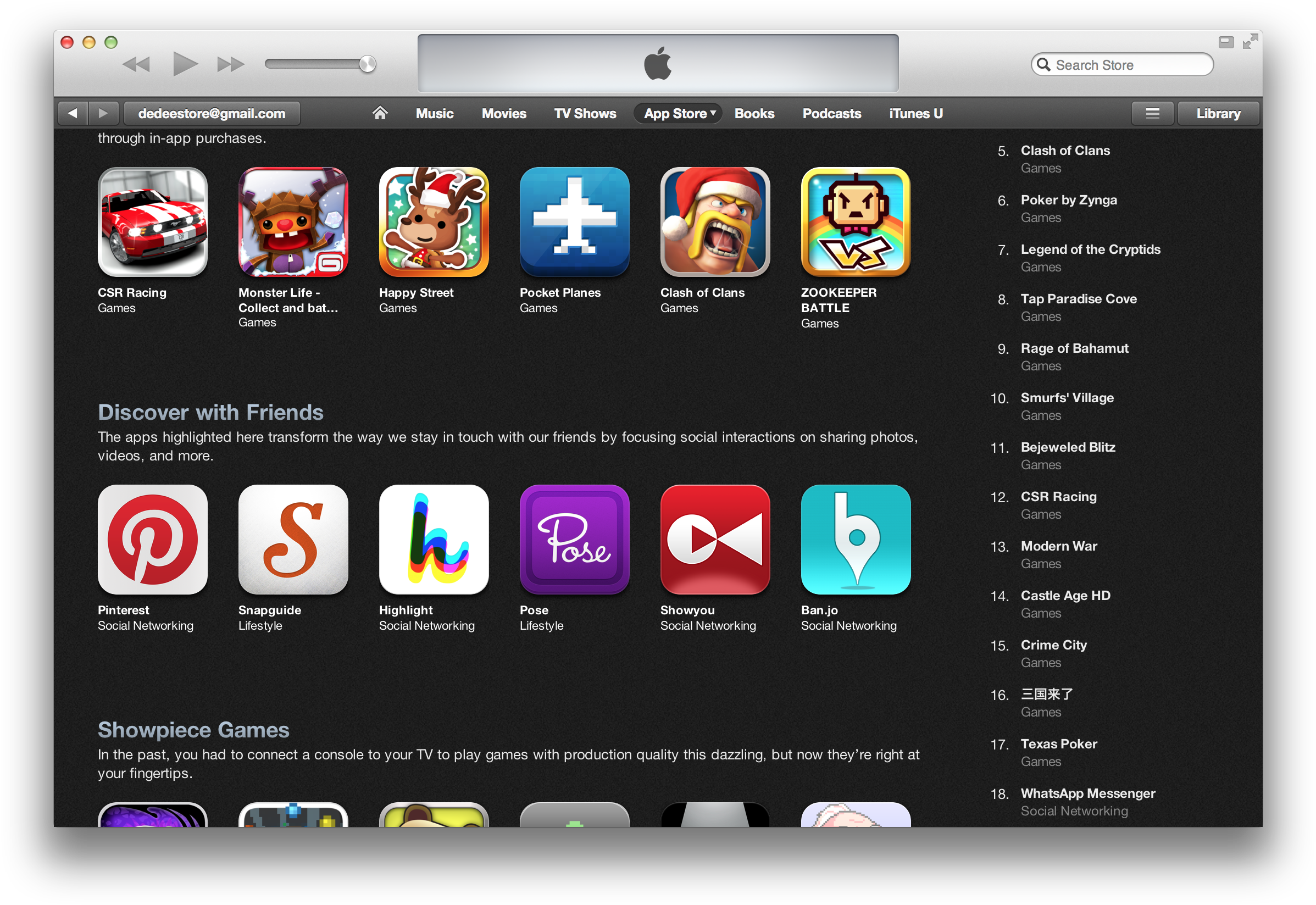 Apple Mac App Store Interface