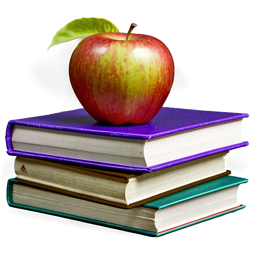 Apple On Books Png Atb37