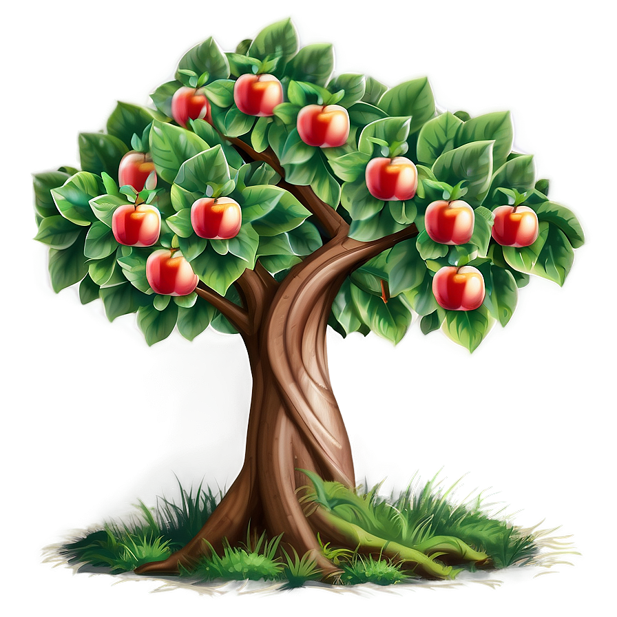 Apple Tree Illustration Png Wbg