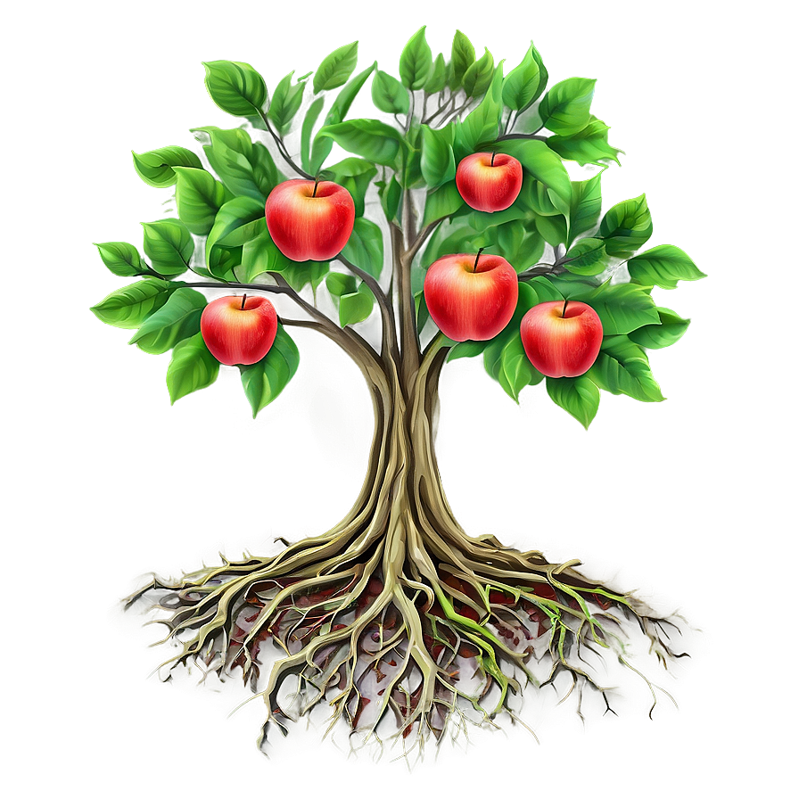 Apple Tree With Roots Png 06132024