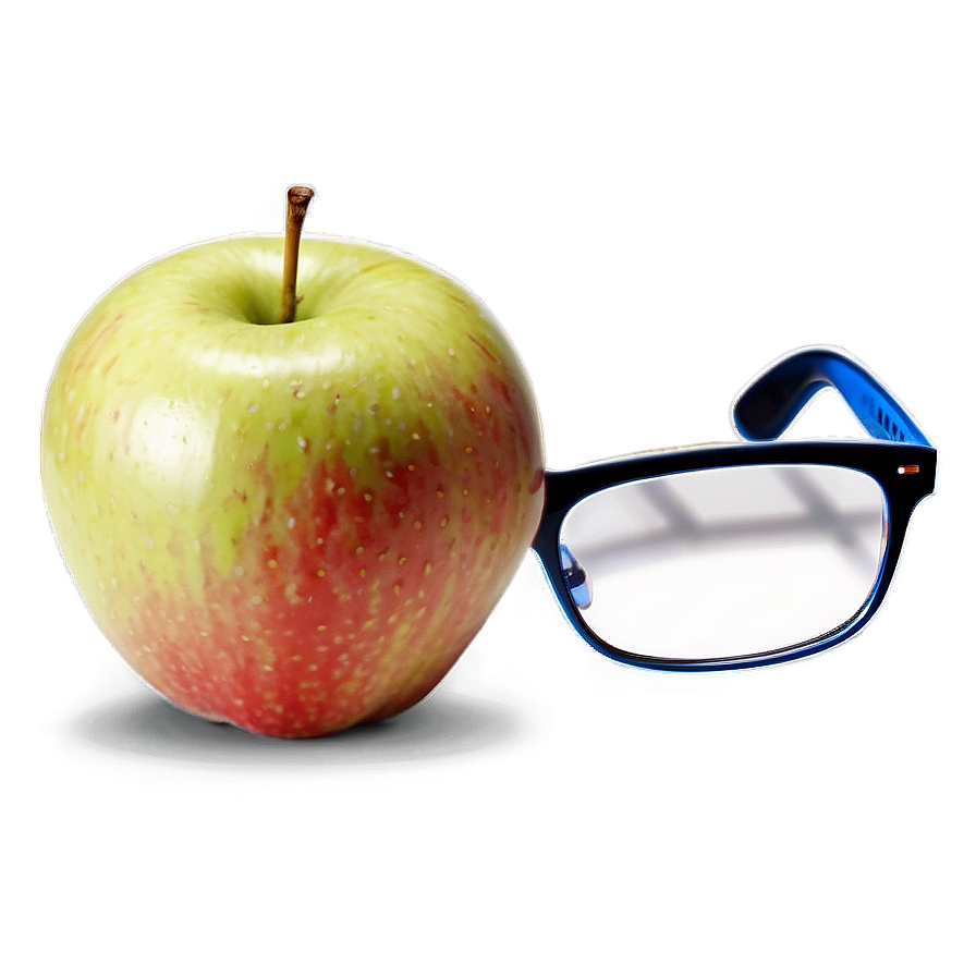 Apple With Glasses Png Kmy