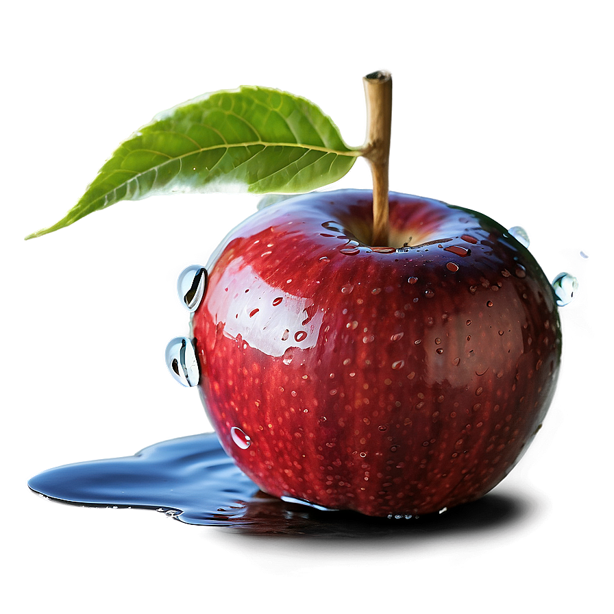 Apple With Water Drops Png 06262024