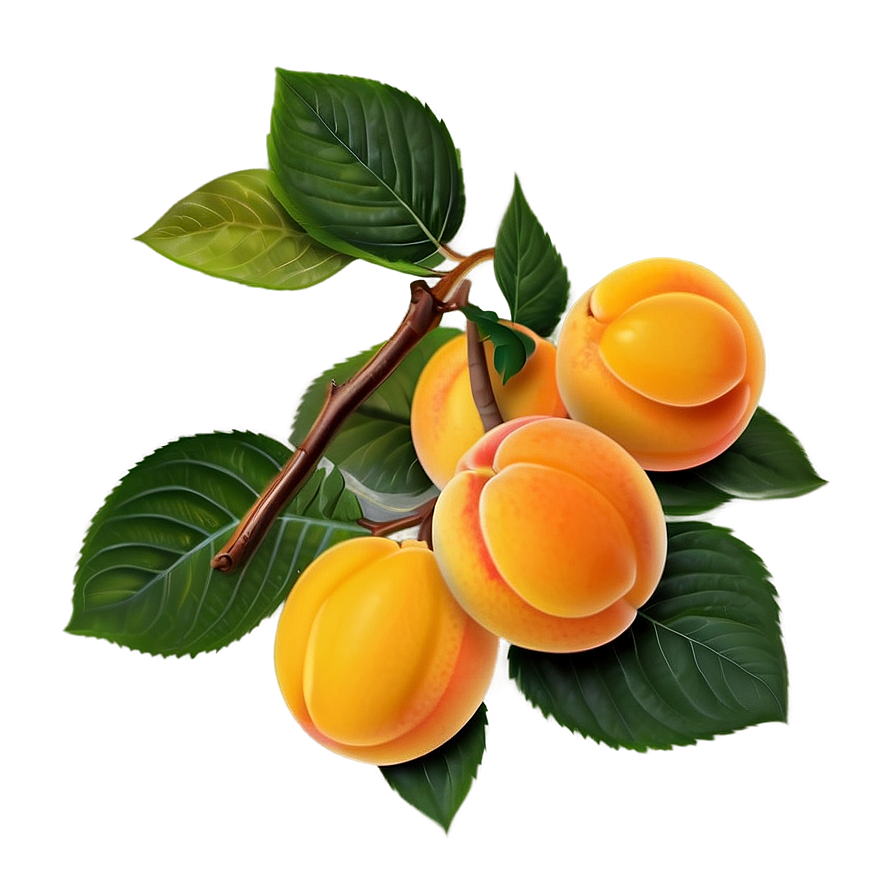 Apricot With Leaf Png 06252024