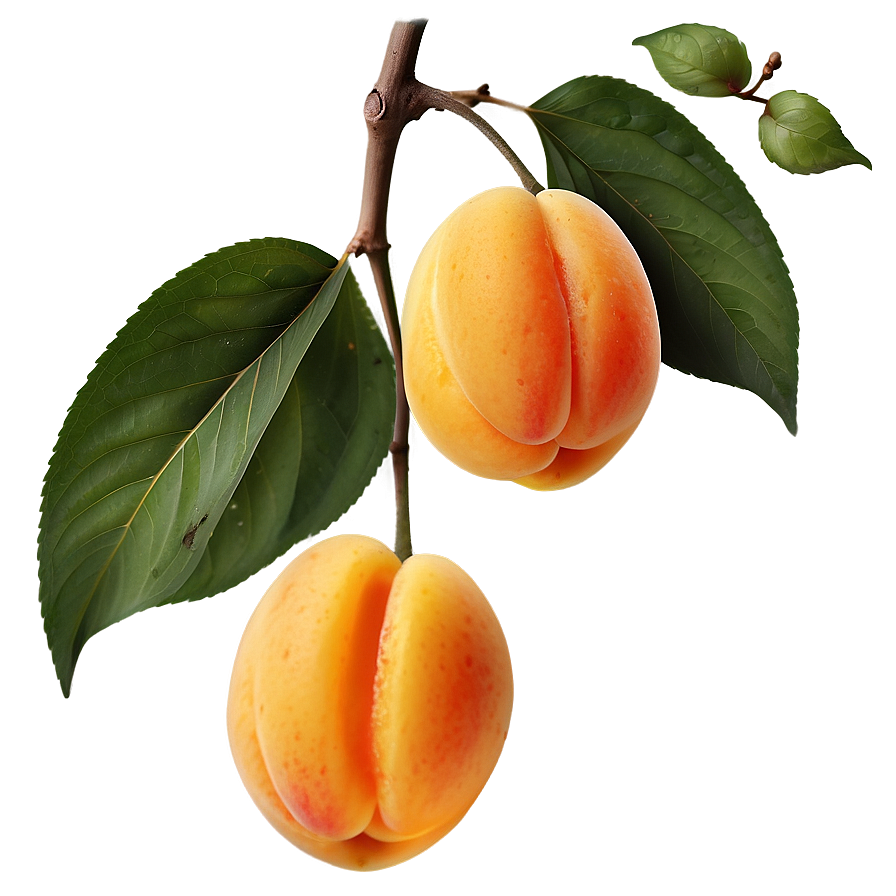 Apricot With Leaf Png Yqe70