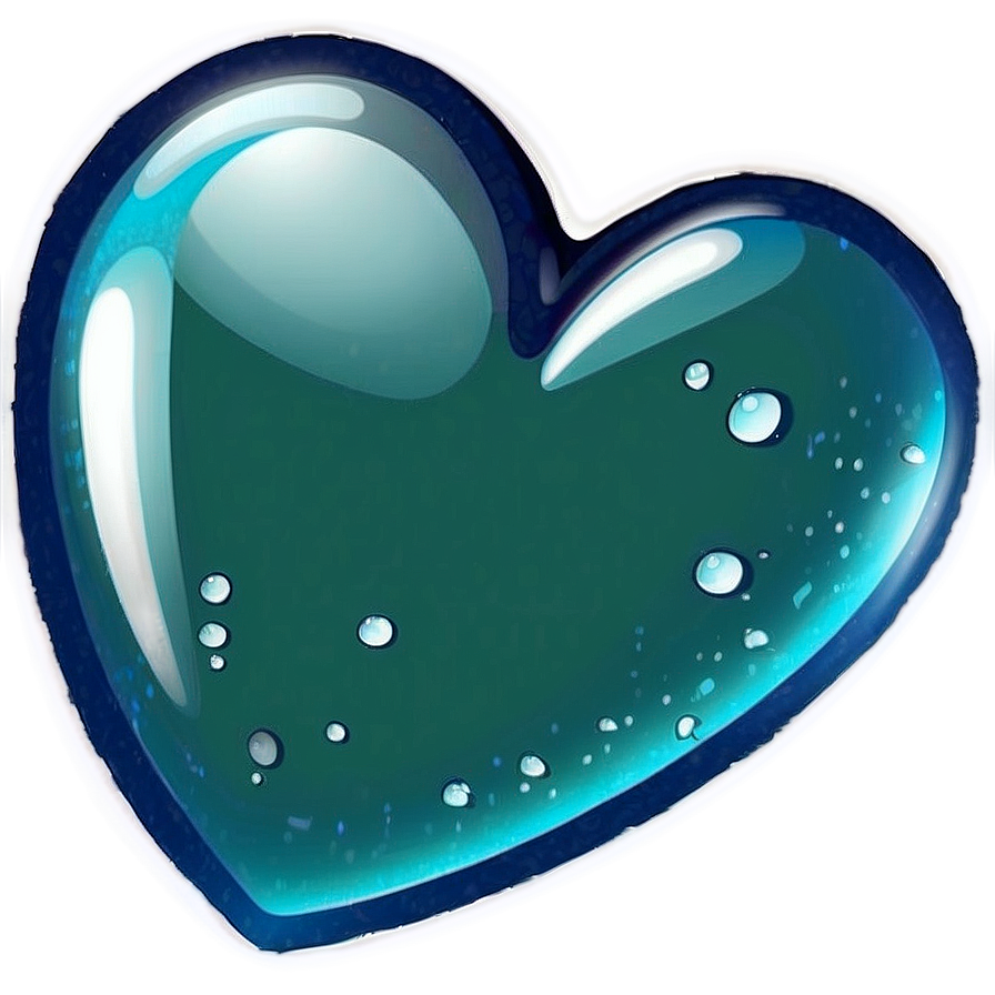 Aqua Blue Heart Emoji Png 7