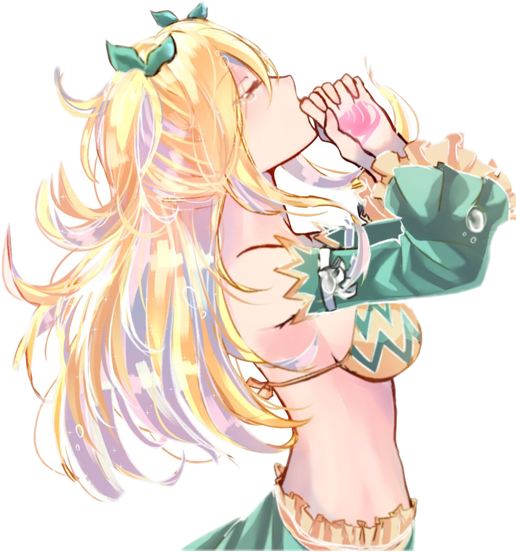 Aquarius Anime Girl Blowing Kiss