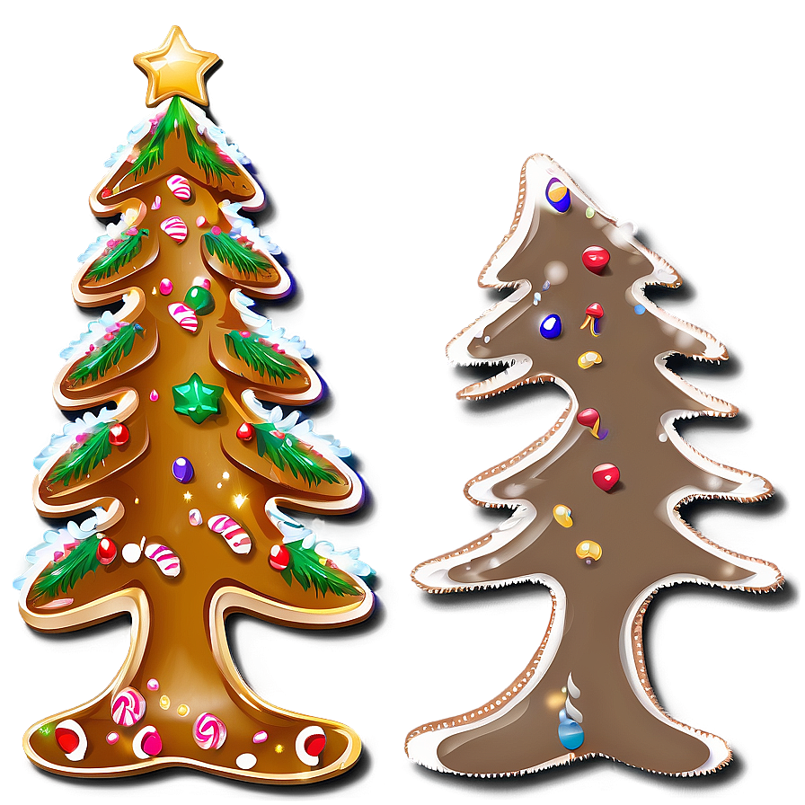 Arbol De Navidad With Gingerbread Decor Png Aao7