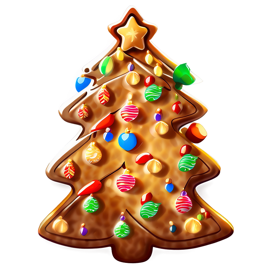 Arbol De Navidad With Gingerbread Decor Png Egr69