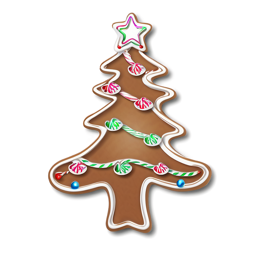 Arbol De Navidad With Gingerbread Decor Png Nqt16