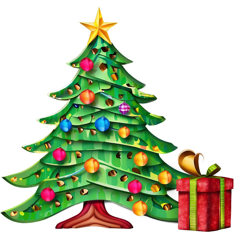 Arbol De Navidad With Paper Crafts Png 06122024