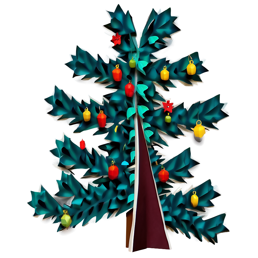 Arbol De Navidad With Paper Crafts Png Psn83