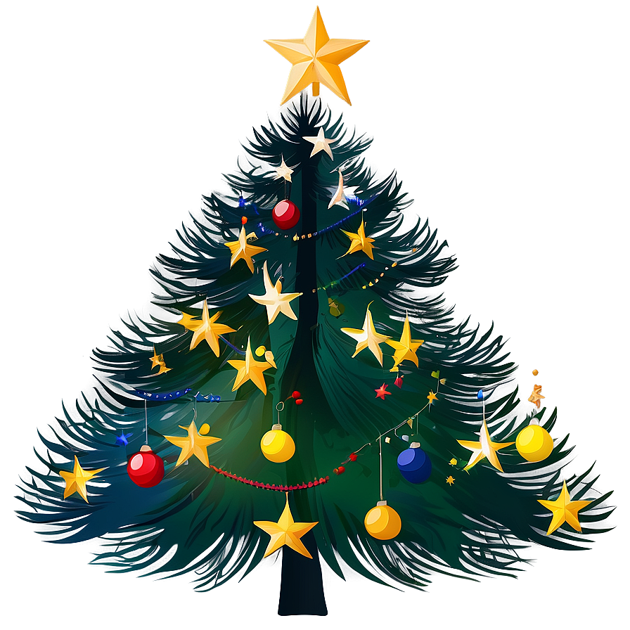 Arbol De Navidad With Starry Night Theme Png 06122024