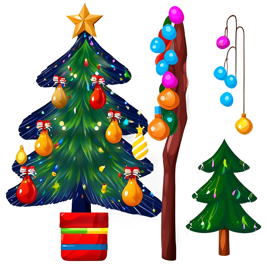 Arbol De Navidad With Wooden Ornaments Png 06122024