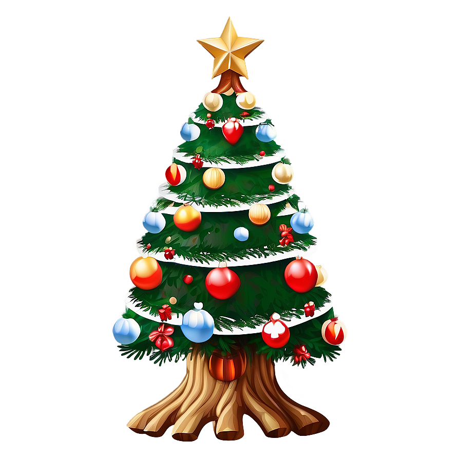 Arbol De Navidad With Wooden Ornaments Png Tpm