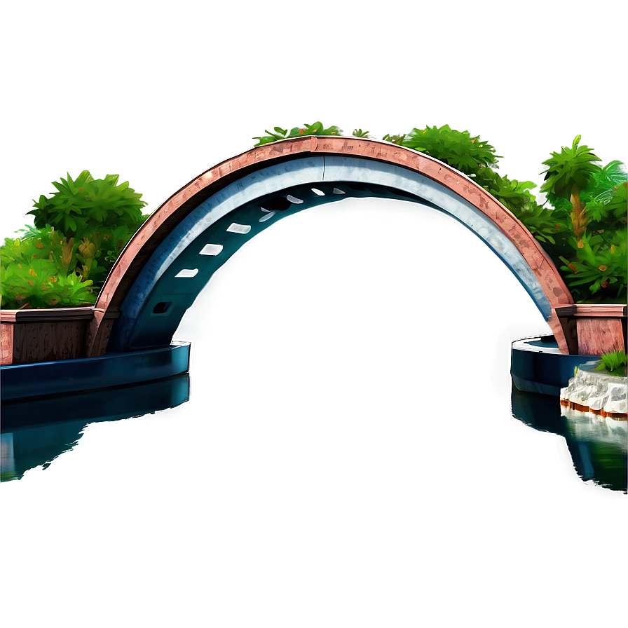 Arc Bridge Over Water Png 81