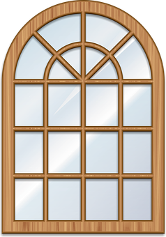 Arched Wooden Window Design