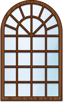 Arched Wooden Window Design