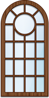 Arched Wooden Window Design