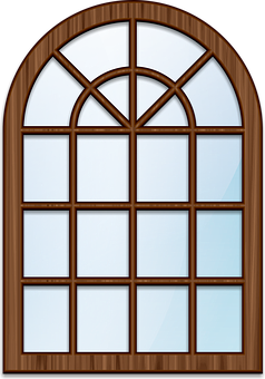 Arched Wooden Window Design