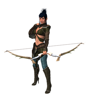 Archer Woman Game Character