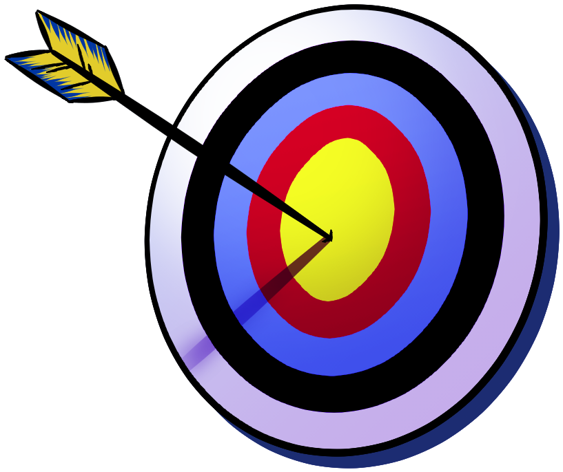 Archery Targetwith Arrow Hit