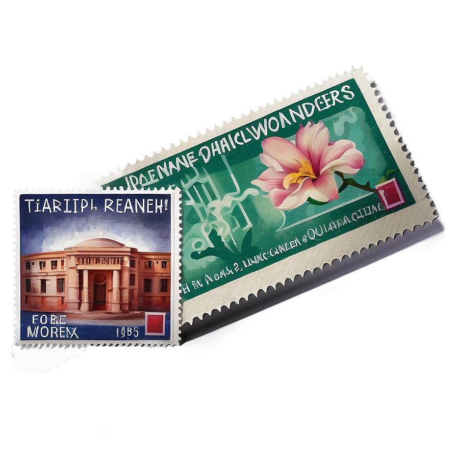 Architectural Wonders Postage Stamp Png Yuw