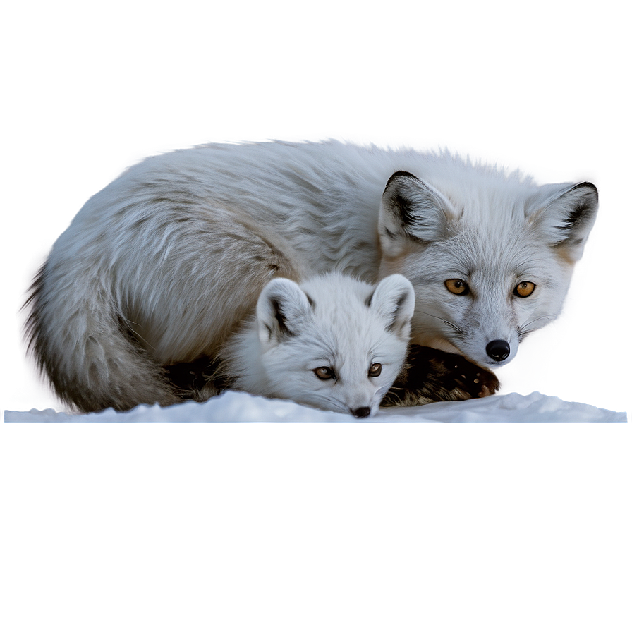 Arctic Fox Family Moment Png 06232024