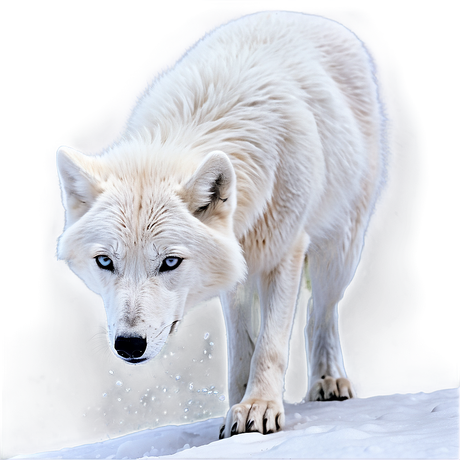 Arctic Wolf In Snowstorm Png Oek19