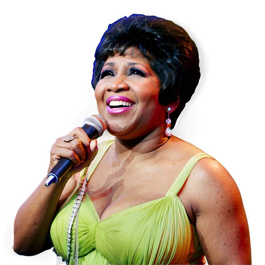 Aretha Franklin Black And White Png 06252024