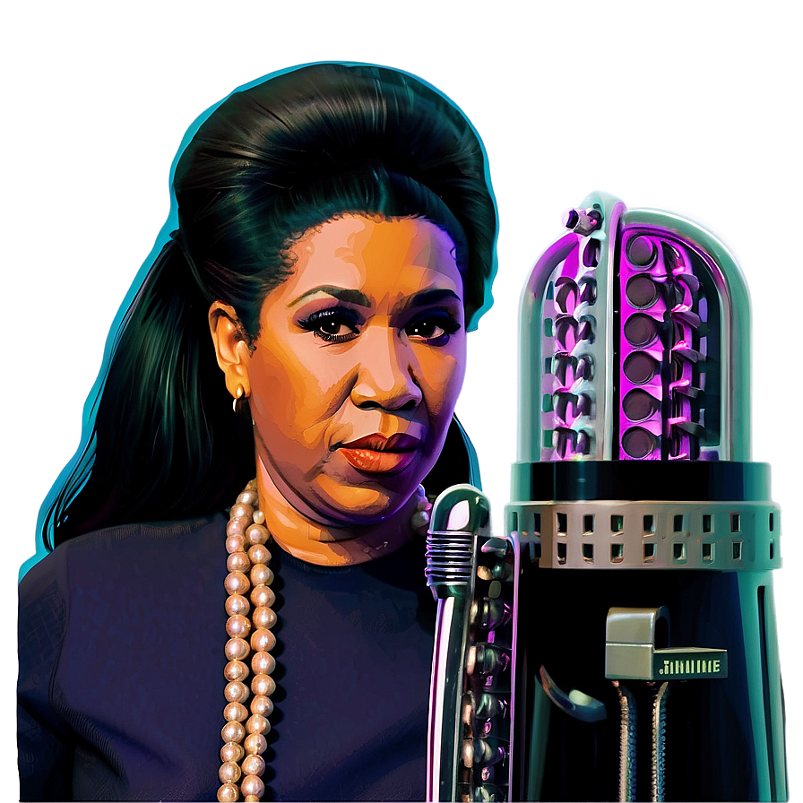 Aretha Franklin Powerful Stance Png Itj