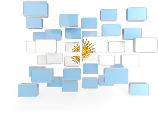 Argentina Flag Abstract Network Design