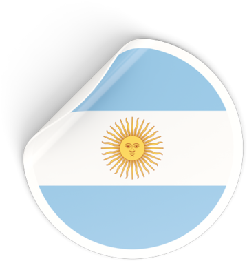 Argentina Flag Button Design