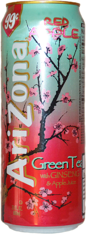 Arizona Green Tea Ginseng Apple Juice Can