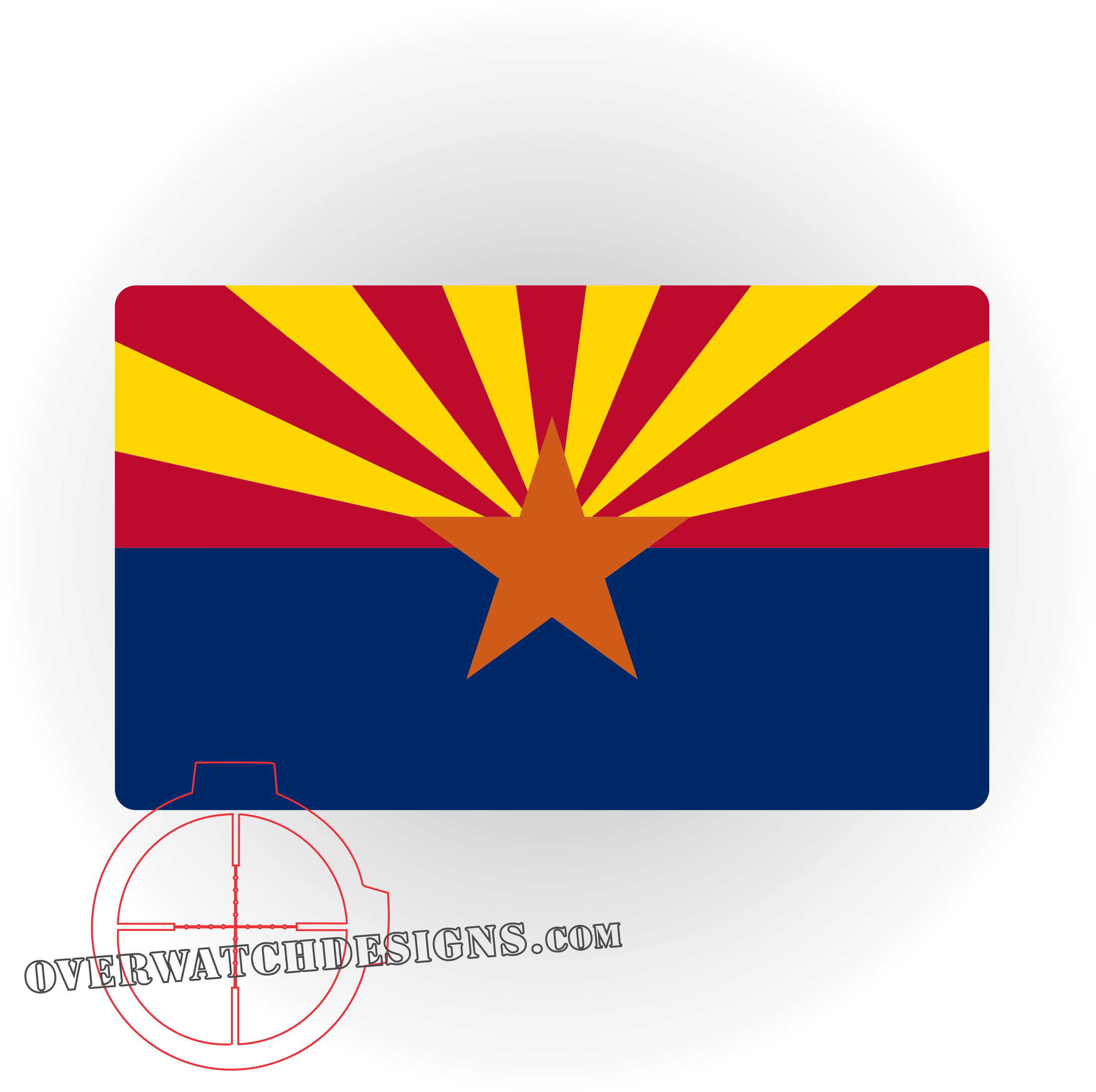 Arizona State Flag Hitch Cover